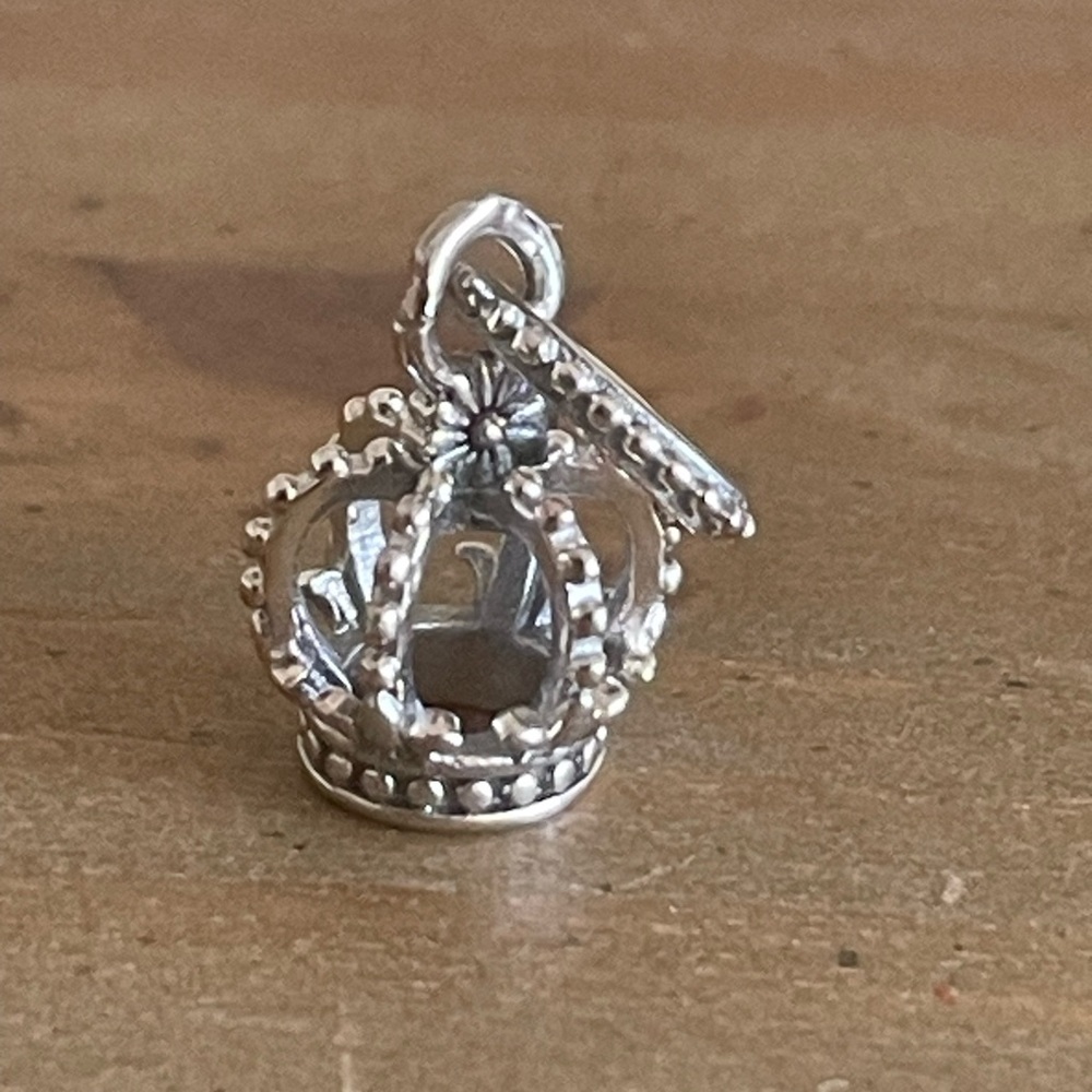 NWOT Sterling Silver crown bracelet charm